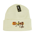 Beige Black Coffee Skull Cap